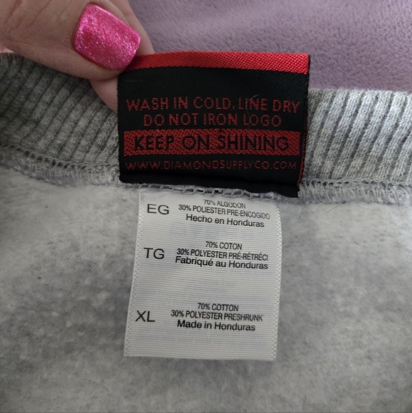 Diamond Supply Co Urban Skyline Gray Crewneck Sweater Size XL - Picture 5 of 8